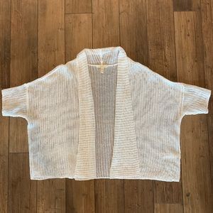 Eileen Fischer White Mesh Cardigan